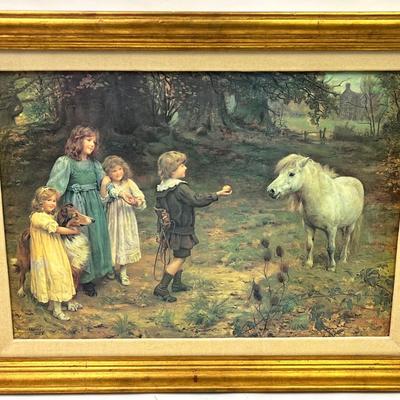 1908 ‘A Tempting Bait’ Frames Painting Print 