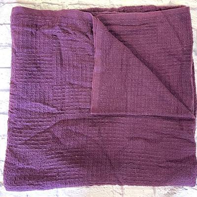 Purple Cotton Throw Blanket 