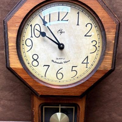 “Elgin" Westminster Quartz Wall Clock 