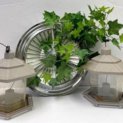 Vintage Hub Cap & Patio Decor 