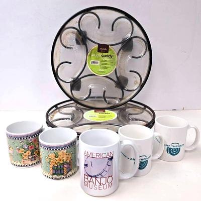 Mug Collection With Saucer Caddies