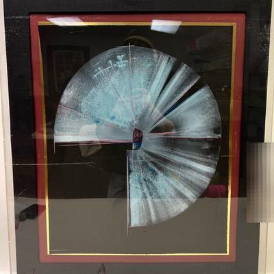 ‘Beach Noir’ Unique Abstract Art in Display Case