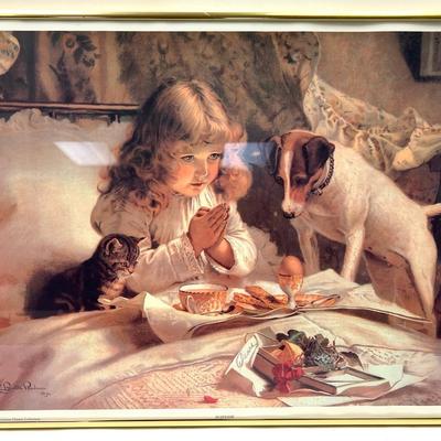 1894 ‘Suspense’ Charles B. Barber Print 