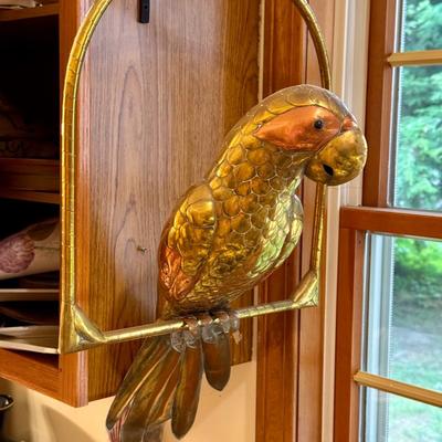 Sergio Bustamante Style Metal Parrot