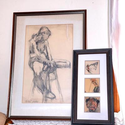 (2) Cryptic Stencil Art Pieces 