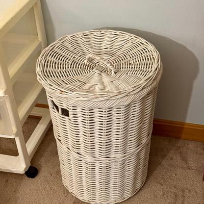 White Wicker Hamper