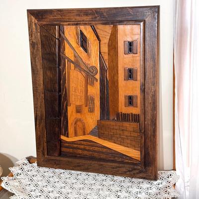 Clayman - Hotel De La Gare - Layered Wood Art 