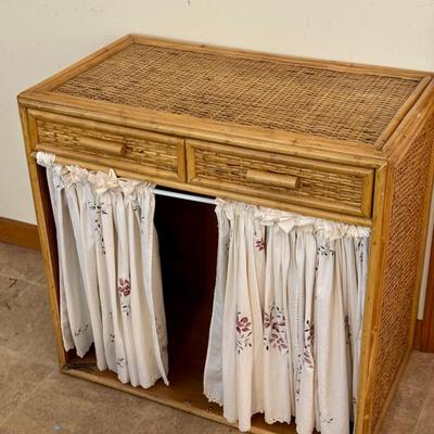 Wicker 2-Drawer Cabinet