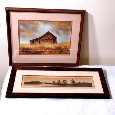 (2) Countryside Framed Images 