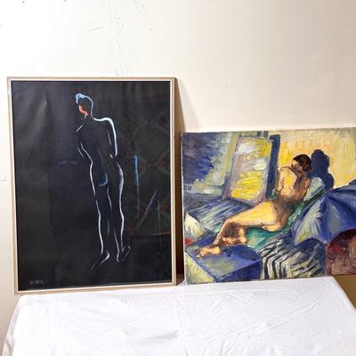 (2) Dramatic Lighting Figure Paintings Feat - Bea Breck 