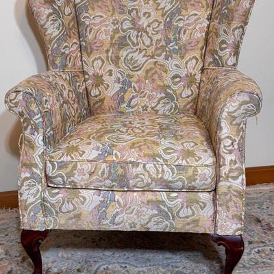 Lovely Floral Cushioned Chair