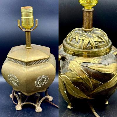 (2) Metal Table Lamps