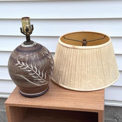 Lovely Carved Ceramic Base Lamp 