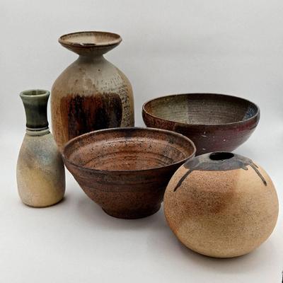 (5) Gorgeous Studio Pottery Pieces