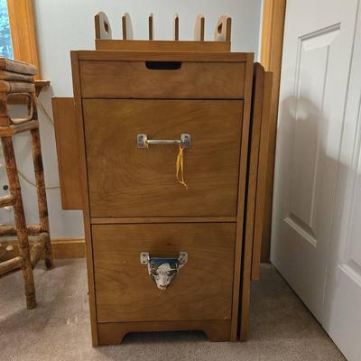 Wooden Filing Cabinet/Organization Station