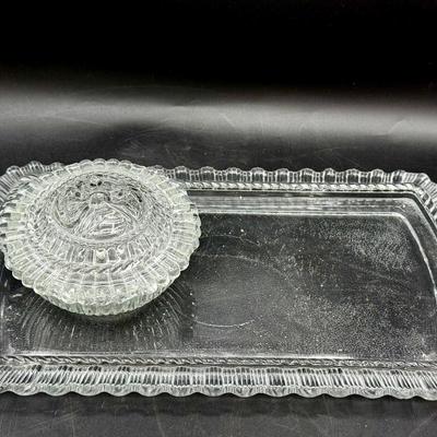 Glass Vanity Tray & Container 