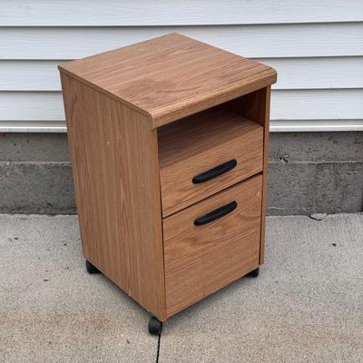 Rolling Night Stand With 2 Drawers