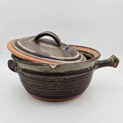 Signed Studio Pottery Lidded Casserole Dish