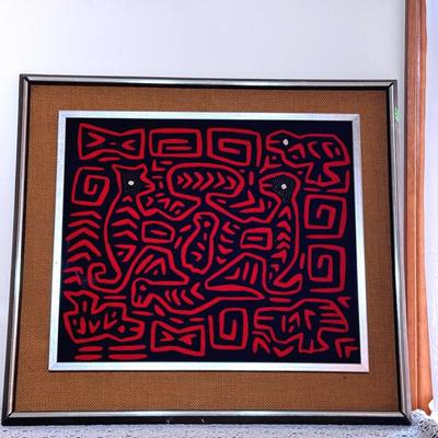 Funky Red Geometric Mola