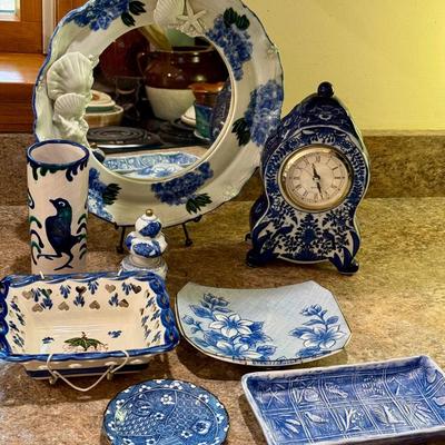 Blue & White Decor Lot