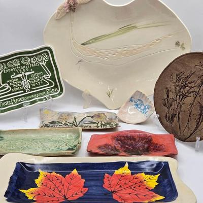 (8) Artistic Pottery Decor Pieces