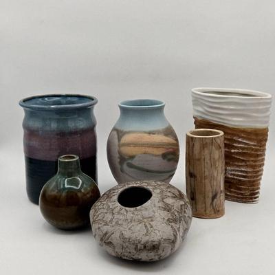 (6) Art Pottery Vases