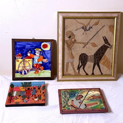 (3) Colorful Scenes And (1) Cloth Image
