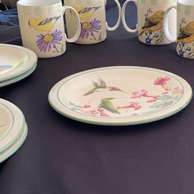 Lenox 15pieces  - Summer Greetings - Mugs - Salad Plates & Bowls - Baltimore Oriole - Goldfinch