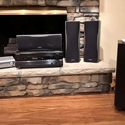 40” RCA Television, Onkyo Home Theater System, Hitachi DVD Player and Panasonic Cordless Phone
