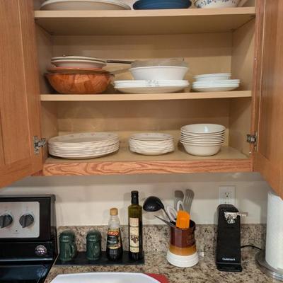 VARIOUS DISH SETS, ETC AND  CAN OPENER