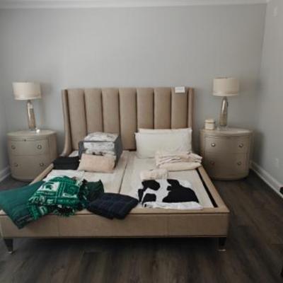 Sale Photo Thumbnail #15: Lexington King Sized Bed and Caracole Nightstands 