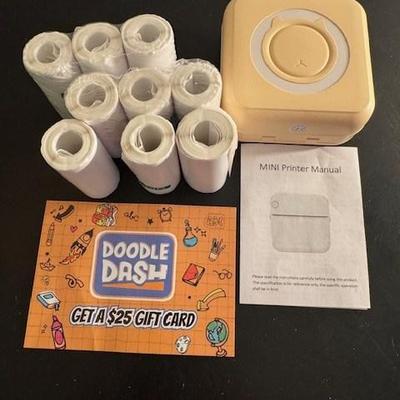 Doodle Dash Mini Printer with Paper Rolls