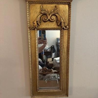 Rectangular Gilt Framed Small Mirror