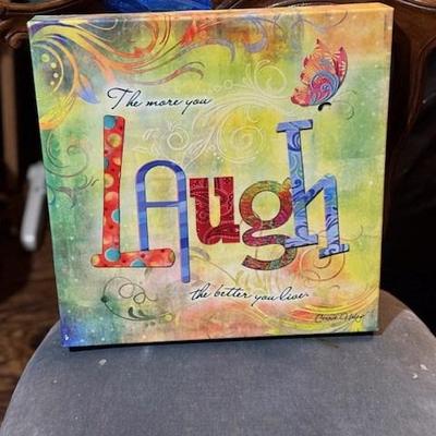 Multicolor Canvas Artwork Print with Inspirational Text