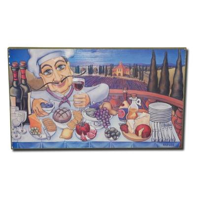 Painting of a French Chef at a Vineyard by Will Rafuse, Oil on Canvas