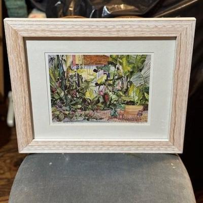 Signed Art Print of Botanical Garden Scene