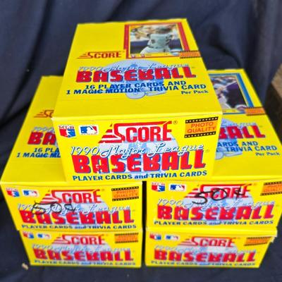 1990 Score Baseball (5) Box Lot Nolan Ryan