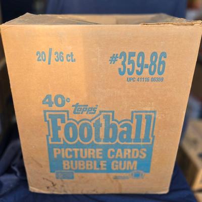 1986 Topps Football Empty Case Box Jerry Rice & Steve Young RC Rare
