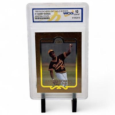 1993 Bleachers 23KT Gold Border #1 Barry Bonds Arizona State WCG 10