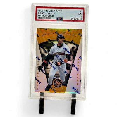 1997 Pinnacle Certified #1 Barry Bonds Mirror Gold PSA 7 SSP