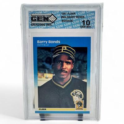1987 Fleer #604 Barry Bonds Rookie GEM 10 Rookie