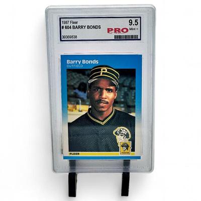 1987 Fleer #604 Barry Bonds Rookie PRO 9.5