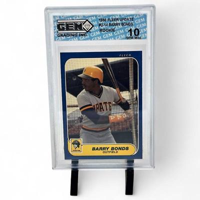1986 Fleer Update #U-14 Barry Bonds Rookie GEM 10 Rookie