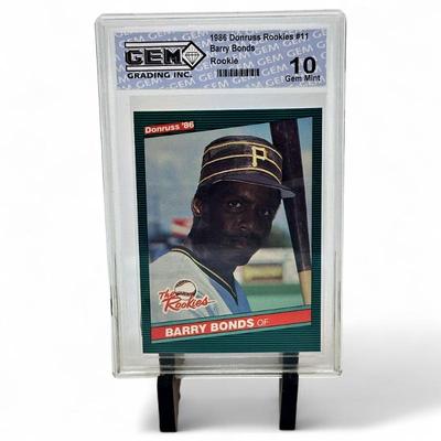 1986 Donruss #11 Barry Bonds Rookie GEM 10 Rookie