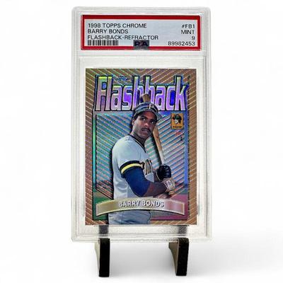 1998 Topps Chrome #FB1 Barry Bonds Flashback Refractor PSA 9