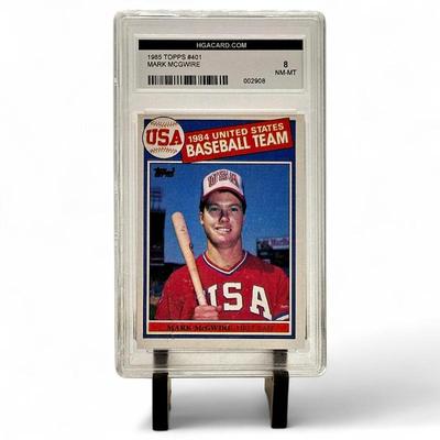1985 Topps #401 Mark McGwire Rookie HGA 8