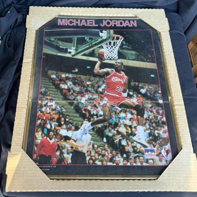 Michael Jordan 16x20 Gold Framed Chicago Bulls Photo
