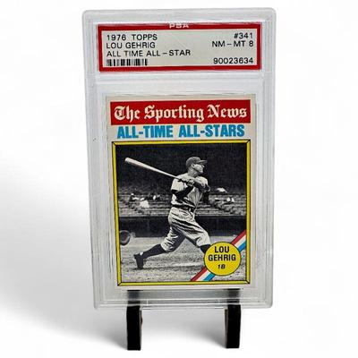 1976 Topps #341 Lou Gehrig All Time All-Star PSA 8