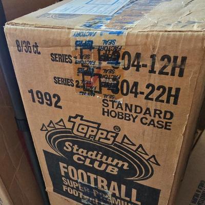 1992 Topps Stadium Club Football Series 2 Super Premium Hobby Case 8 Boxes