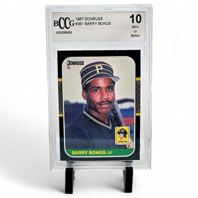 1987 Topps #361 Barry Bonds BCCG 10 Rookie